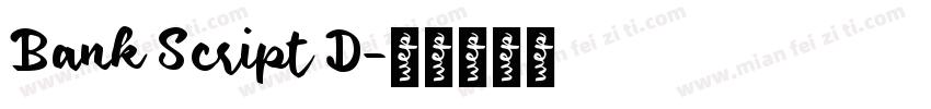 Bank Script D字体转换